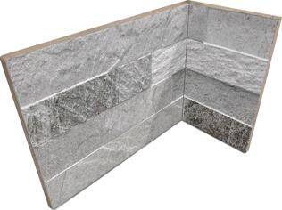 Керамогранит Rondine Cubics Grey Angolo Interno Monolitico 10x20