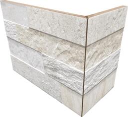 Керамогранит Rondine Cubics White Angolo Esterno Monolitico 10x20