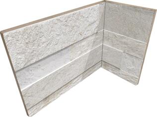 Керамогранит Rondine Cubics White Angolo Interno Monolitico 10x20
