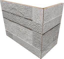 Керамогранит Rondine Loft 3D Grey Angolo Esterno 20x10x15 10x20