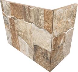 Керамогранит Rondine Lyon 3D Beige Angolo Esteno 20x10x15 10x20