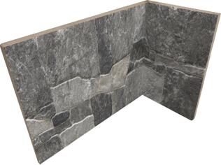 Керамогранит Rondine Lyon 3D Dark Angolo Interno 20x10x15 10x20