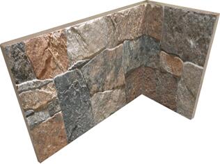 Керамогранит Rondine Lyon 3D Red Angolo Interno 20x10x15 10x20