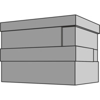 Керамогранит Rondine Palissandro 3D White Angolo Esterno 20x10x15 10x20