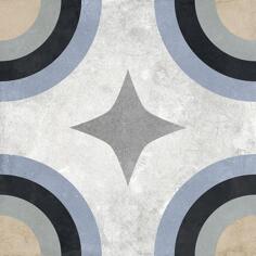 Керамогранит Rondine Swing Decor Blue 02 20.3x20.3