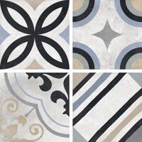 Керамогранит Rondine Swing Decor Blue Mix 20.3x20.3