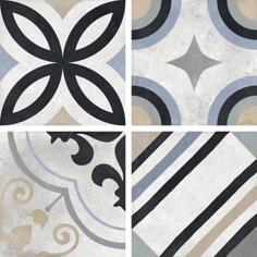 Керамогранит Rondine Swing Decor Blue Mix 20.3x20.3