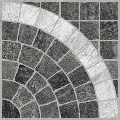 Керамогранит Rondine Valeria Grafite Arco Bianco 60.5x60.5