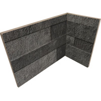 Керамогранит Rondine Volcano 3D Dark Angolo Interno 20x10x15 10x20