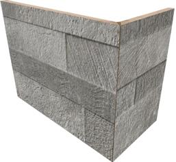 Керамогранит Rondine Volcano 3D Grey Angolo Esterno 20x10x15 10x20