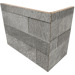 Керамогранит Rondine Volcano 3D Grey Angolo Esterno 20x10x15 10x20