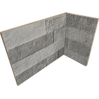 Керамогранит Rondine Volcano 3D Grey Angolo Interno 20x10x15 10x20