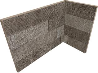 Керамогранит Rondine Volcano 3D Taupe Angolo Interno 20x10x15 10x20