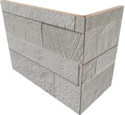 Керамогранит Rondine Volcano 3D White Angolo Esterno 20x10x15 10x20