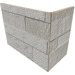 Керамогранит Rondine Volcano 3D White Angolo Esterno 20x10x15 10x20