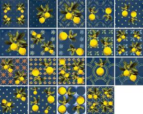 Керамогранит Sant Agostino Vita Giardino Blu Mix Luc 20x20