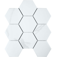 Starmosaic Geometry Hexagon big Carrara Matt 95x110