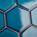 Starmosaic Geometry Hexagon big Deep Blue Glossy 95x110 - фото в интерьере