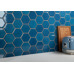 Starmosaic Geometry Hexagon big Deep Blue Glossy 95x110 - фото в интерьере