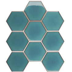 Starmosaic Geometry Hexagon big Green Glossy 95x110