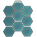 Starmosaic Geometry Hexagon big Green Glossy 95x110
