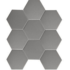 Starmosaic Geometry Hexagon Big Grey Matt 95x110