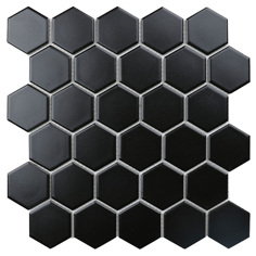 Starmosaic Geometry Hexagon Small Black Matt 51x59