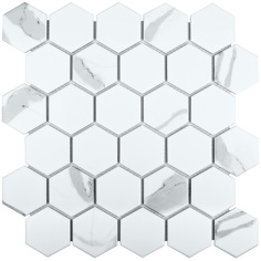 Starmosaic Geometry Hexagon Small Carrara Matt 51x59
