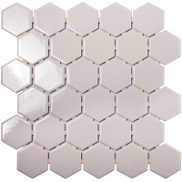 Starmosaic Geometry Hexagon Small Grey Glossy 51x59