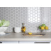 Starmosaic Geometry Hexagon Small Grey Glossy 51x59 - фото в интерьере