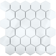 Starmosaic Geometry Hexagon small White Glossy 51x59