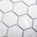Starmosaic Geometry Hexagon small White Glossy 51x59 - фото в интерьере