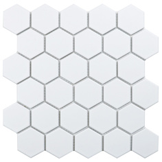 Starmosaic Geometry Hexagon small White Matt 51x59