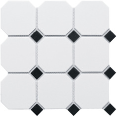 Starmosaic Geometry Octagon big White/Black Matt