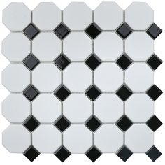 Starmosaic Geometry Octagon small White/Black Matt
