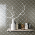 Starmosaic Shapes Fan Shape Dark Grey Glossy - фото в интерьере