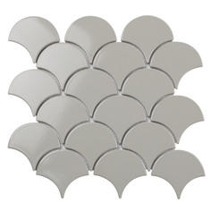 Starmosaic Shapes Fan Shape Light Grey Glossy