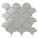 Starmosaic Shapes Fan Shape Light Grey Glossy