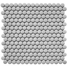 Starmosaic Shapes Penny Round Grey Glossy