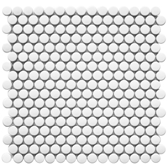Starmosaic Shapes Penny Round White Matt