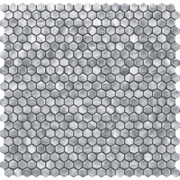 Tubadzin Mosaic Drops Metal Silver Hex 30x30.2
