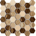 Tubadzin Mosaic Drops Stone Brown Hex 29.8x30