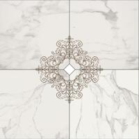 Керамогранит Vallelunga Cut On Size Composizione Calacatta Decoro 120x120