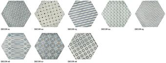 Керамогранит Vallelunga Hextie Decoro 8 Random Patterns 34.5x40