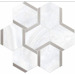 Керамогранит Vallelunga Nolita Esagona Bacchetta Bianco Platinum 30x28