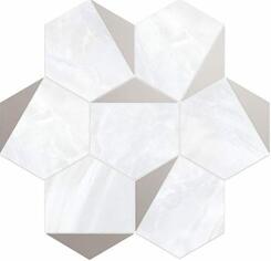 Керамогранит Vallelunga Nolita Esagona Triangolo Bianco Platinum 30x28