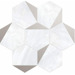 Керамогранит Vallelunga Nolita Esagona Triangolo Bianco Platinum 30x28