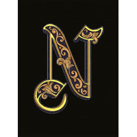 Керамогранит Versace Alphabet Lettera Nera N 14.5x19.4
