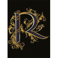 Керамогранит Versace Alphabet Lettera Nera R 14.5x19.4