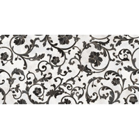 Керамогранит Versace Emote Bianco Nero Decoro Floreale 39x78